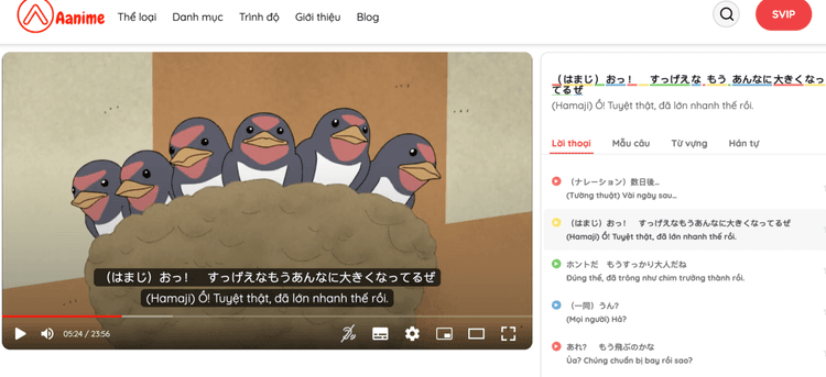 Tư duy nói tiếng Nhật không cần dịch nhờ anime