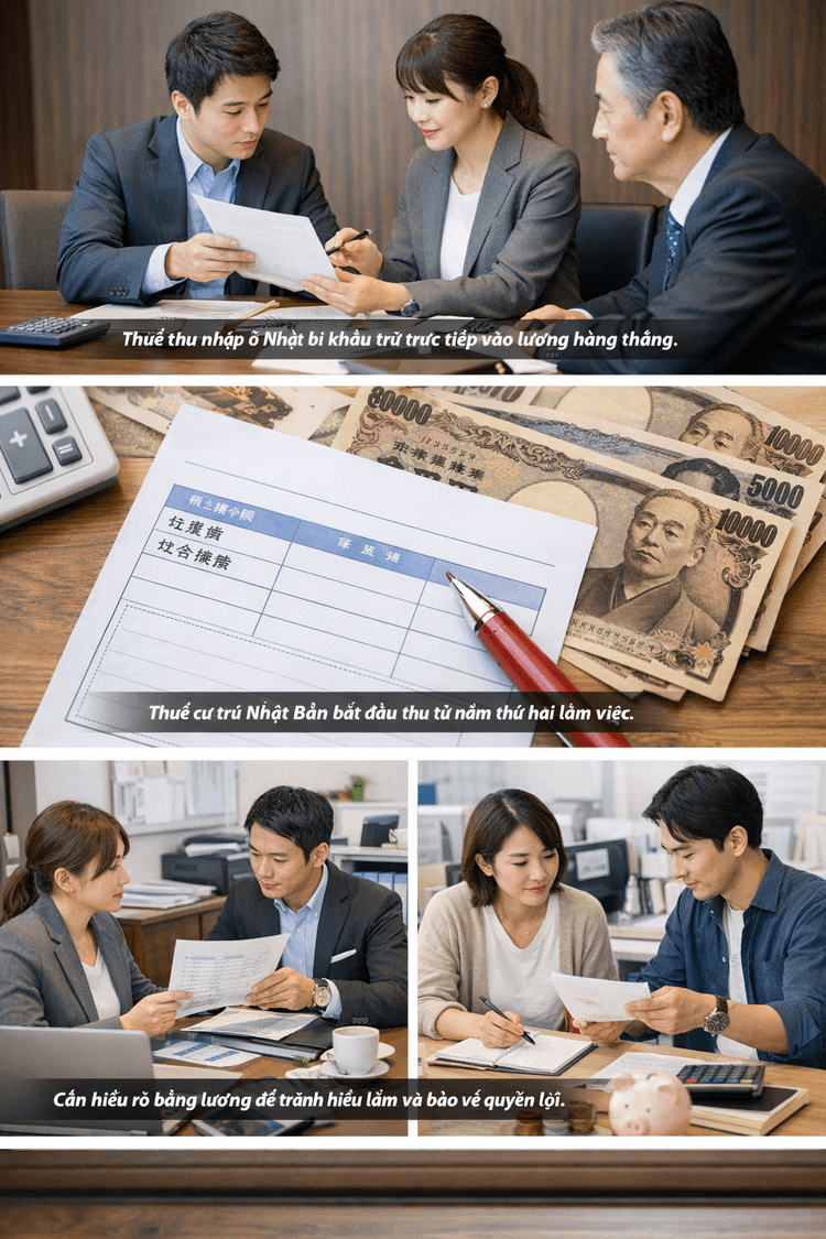 Các loại thuế người lao động ở Nhật phải đóng: Hiểu đúng để không sốc khi nhận bảng lương thực tế tại Nhật